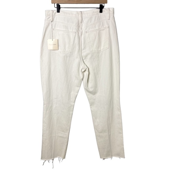 Favorite Daughter The Otto High Waist Boyfriend Jeans White Size 32 Distressed - Picture 5 of 14